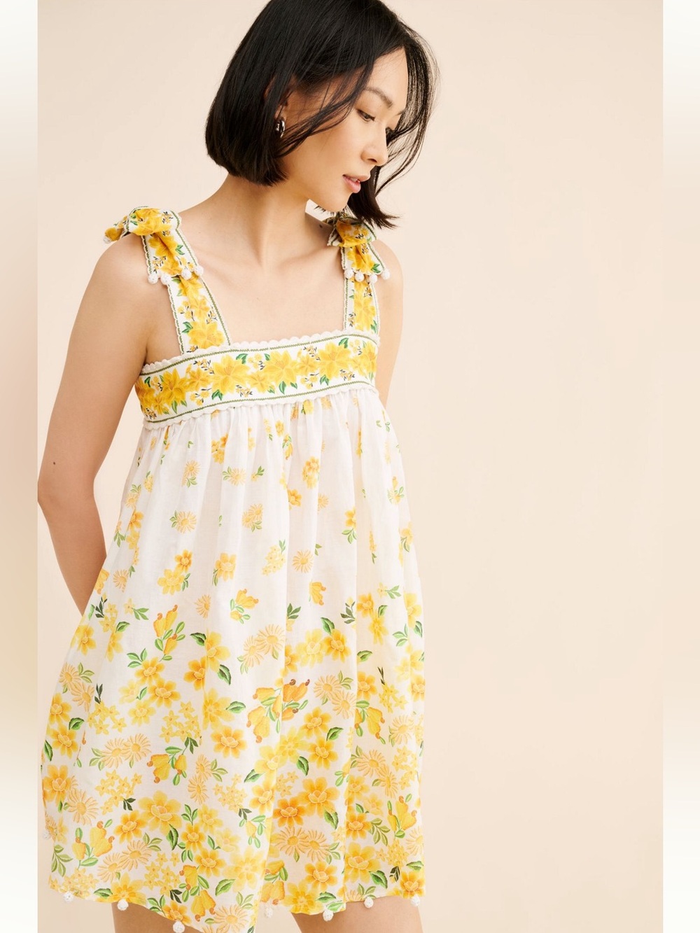 FARM Rio Azaleia Cotton Mini Dress